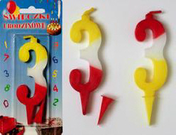 Dortové svíčky čísla na s podstavcem fontány svíčky zapalovače Polsko